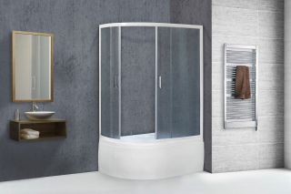 Душевой уголок Royal Bath BK 120x80см правый белый RB8120BK-C-R