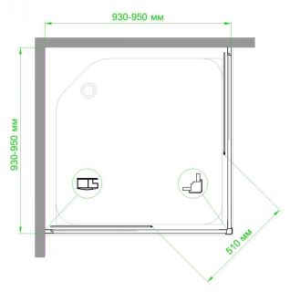 Душевой уголок Royal Bath HPD 95x95см белый RB95HPD-T