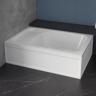 Душевой поддон прямоугольный RGW BC/L 16180682-91 с сиденьем 80x120см белый