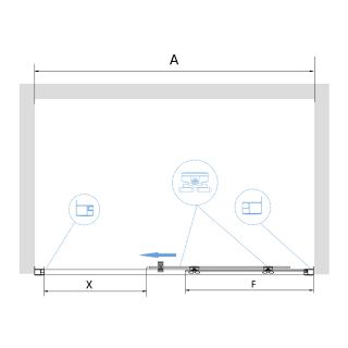 Душевая дверь RGW PA-14G 120x195см золото 41081412-16