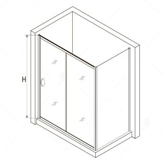 Душевой уголок RGW PA-76 (PA-016 + Z-050-2) 35087638-21 130x80см хром