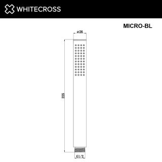 Душевая лейка WHITECROSS MICRO-NIB брашированный никель