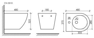 Биде подвесное Ceramica Nova Forma CN3010 белый