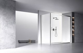 Душевой уголок Veconi Rovigo RV-060, 2000х800х1950, хром, стекло прозрачное