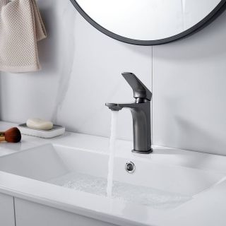 Смеситель для раковины Shevanik S4201T оружейная сталь