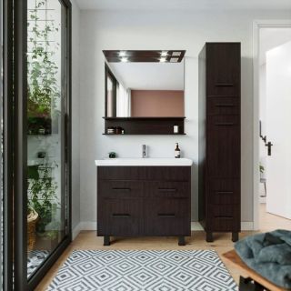 Тумба под раковину Бриклаер Чили 4627125415128 90 см венге