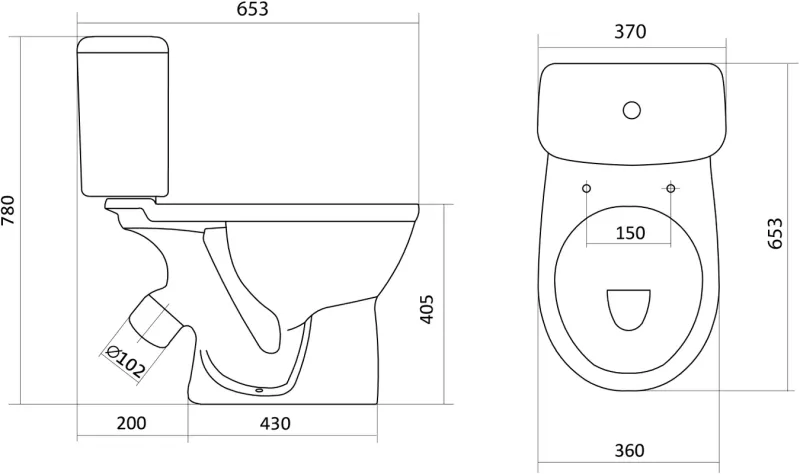 Унитаз-компакт напольный  Santek Бореаль 1WH301704 белый