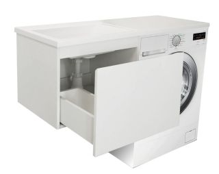 Подвесная тумба под раковину Эстет Dallas Luxe ФР-00001924 Л/П 120см один ящик белый