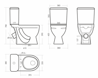 Унитаз-компакт Sanita Стандарт Комфорт белый