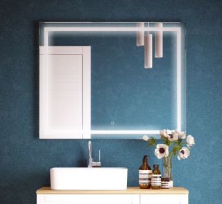 Зеркало с подсветкой Corozo Барго 100см белый SD-00000804