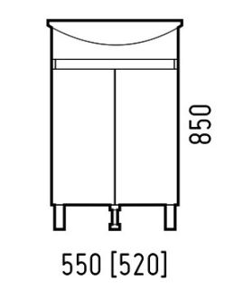 Тумба под раковину Corozo Джуно SD-00001546 55см NEW белый