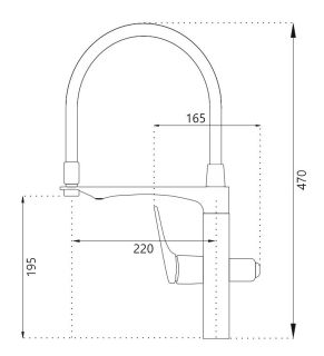 Смеситель для кухни Haiba HB76816-7 с подключением фильтра питьевой воды чёрный матовый