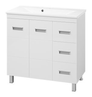 Напольная тумба под раковину Misty Селена 90см белый