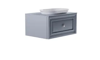 Тумба с раковиной Astra-Form Шарм 4631177715013 80 см голубой матовый