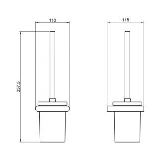 Щётка для туалета Timo Luiro 18461/03 чёрный