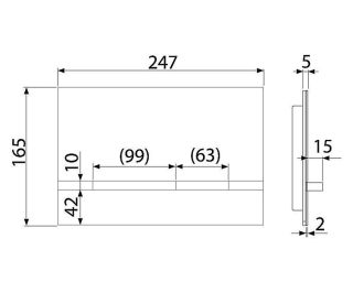 Стеклянная кнопка управления AlcaPlast для скрытых систем инсталляции белая STRIPE-GL1200