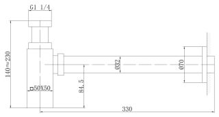 Сифон для раковины ABBER золото матовое AF0031G