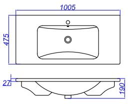 Раковина Lemark Эйфория 641235 белая 100 см