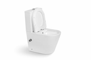 Унитаз-компакт SantiLine SL-5014SM-BD с функцией биде и встроенным смесителем белый