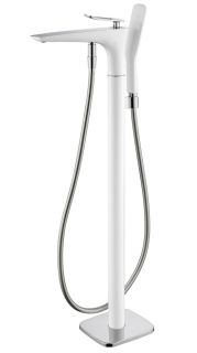 Напольный смеситель для ванны ABBER Zeitlos AF8915W белый/хром