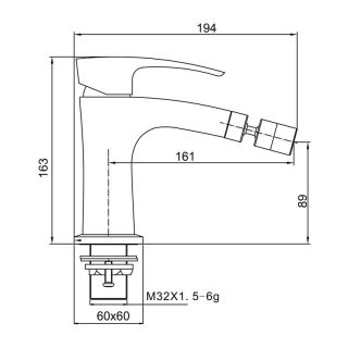 Смеситель для биде Gappo G5007-3 золото