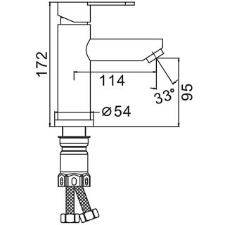 Смеситель для раковины Frap F10801 хром