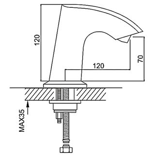 Сенсорный смеситель для раковины Gappo G518 хром