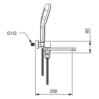 Смеситель для ванны Gappo G3210-3 золотой сатин