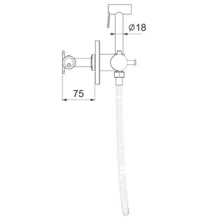 Гигиенический душ со смесителем Gappo G7290-6 с термостатом чёрный