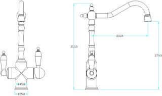 Смеситель для кухни Boheme Medici Ripresa бронза 111
