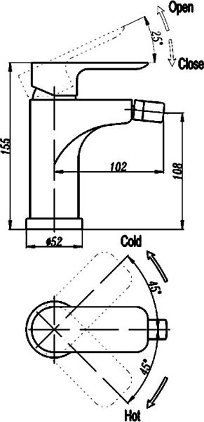 Смеситель для биде Triton Панама белый