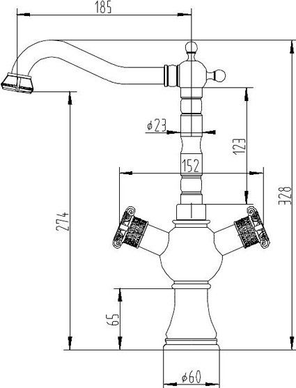 Смеситель для кухни ZORG Antic A 3004K-SL