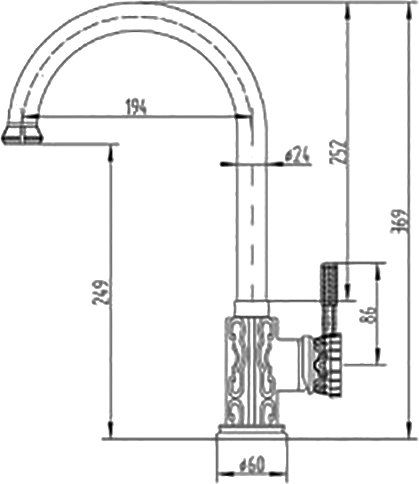 Смеситель для кухни ZORG Antic A 108K-BR