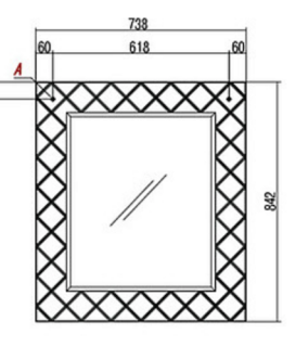 Зеркало Акватон Венеция 75см белый 1A151102VNL10
