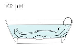 Ванна из искусственного камня Salini Sofia S-Stone 102526M 170x80см белый матовый