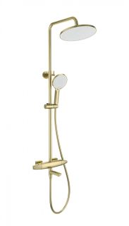 Душевая стойка Wonzon & Woghand Neo WW-B3035-A2-BG с термостатом брашированное золото