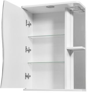 Зеркало-шкаф с подсветкой Stella Polar Верея 55см левый белый SP-00000040