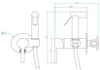 Гигиенический душ RGW Shower Panels SP-206 хром 511408206-01