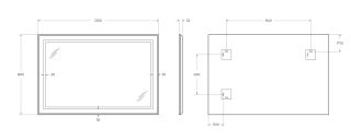 Зеркало BelBagno SPC-KRAFT-1200-800-SENS-NERO