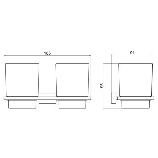 Стакан для зубных щёток двойной Timo Torne 43034/17 золото матовое