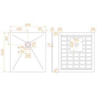 Душевой поддон RGW STONE TRAY-W 14152910-01-11 90x100 см белый