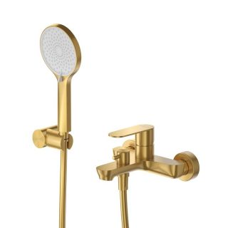 Смеситель для ванны и душа CEZARES STYLUS-VD-BORO брашированное золото