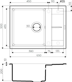 Мойка кухонная Omoikiri Sumi 65-WH Tetogranit/белый