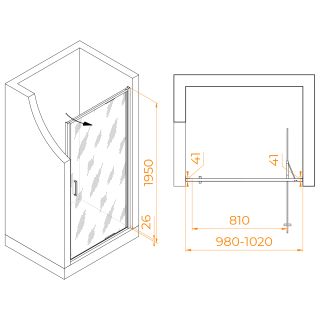Душевая дверь RGW SV-05 70320510-201 100см хром