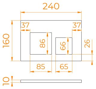 Кнопка смыва RGW SWH-09B 68420009-04 чёрный