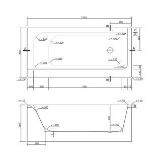 Акриловая ванна Cersanit SMART 170х80 L