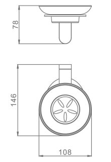 Мыльница Raglo R300.02.03 золотой сатин