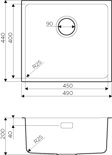 Мойка кухонная Omoikiri Tadzava 49-U-АB нерж.сталь/латунь
