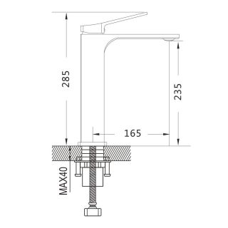Смеситель для раковины Shevanik S6111H чёрный