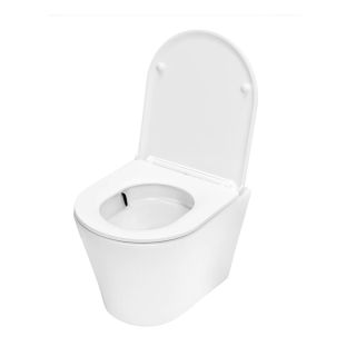 Унитаз подвесной TECEspring K 9700997 безободковый с сиденьем смыв торнадо белый